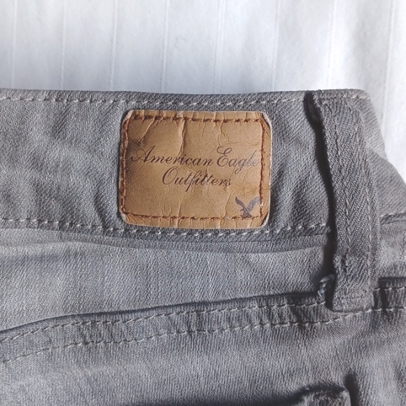 American Eagle Gray Super Stretch Jegging Skinny Jeans- Sz. 4 - Picture 8 of 10